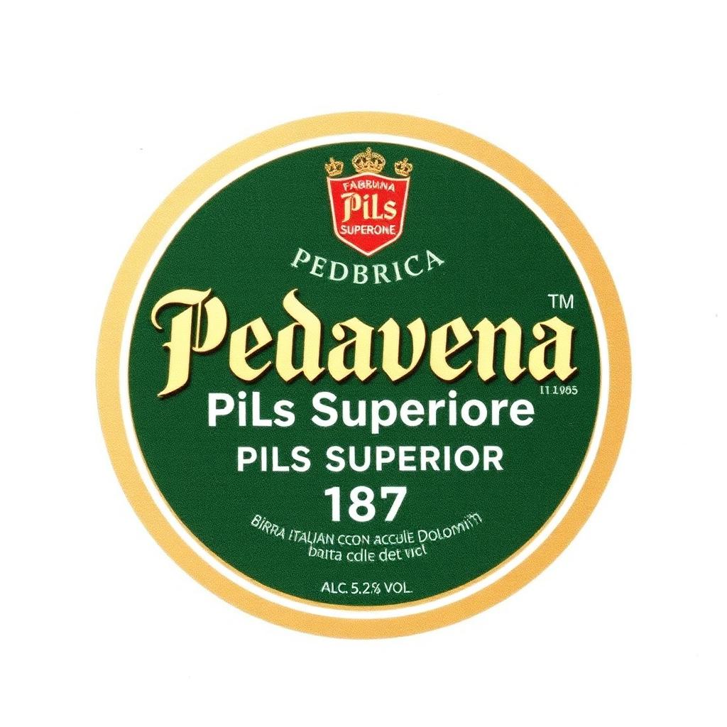 Etichetta Pedavena Pils Superiore