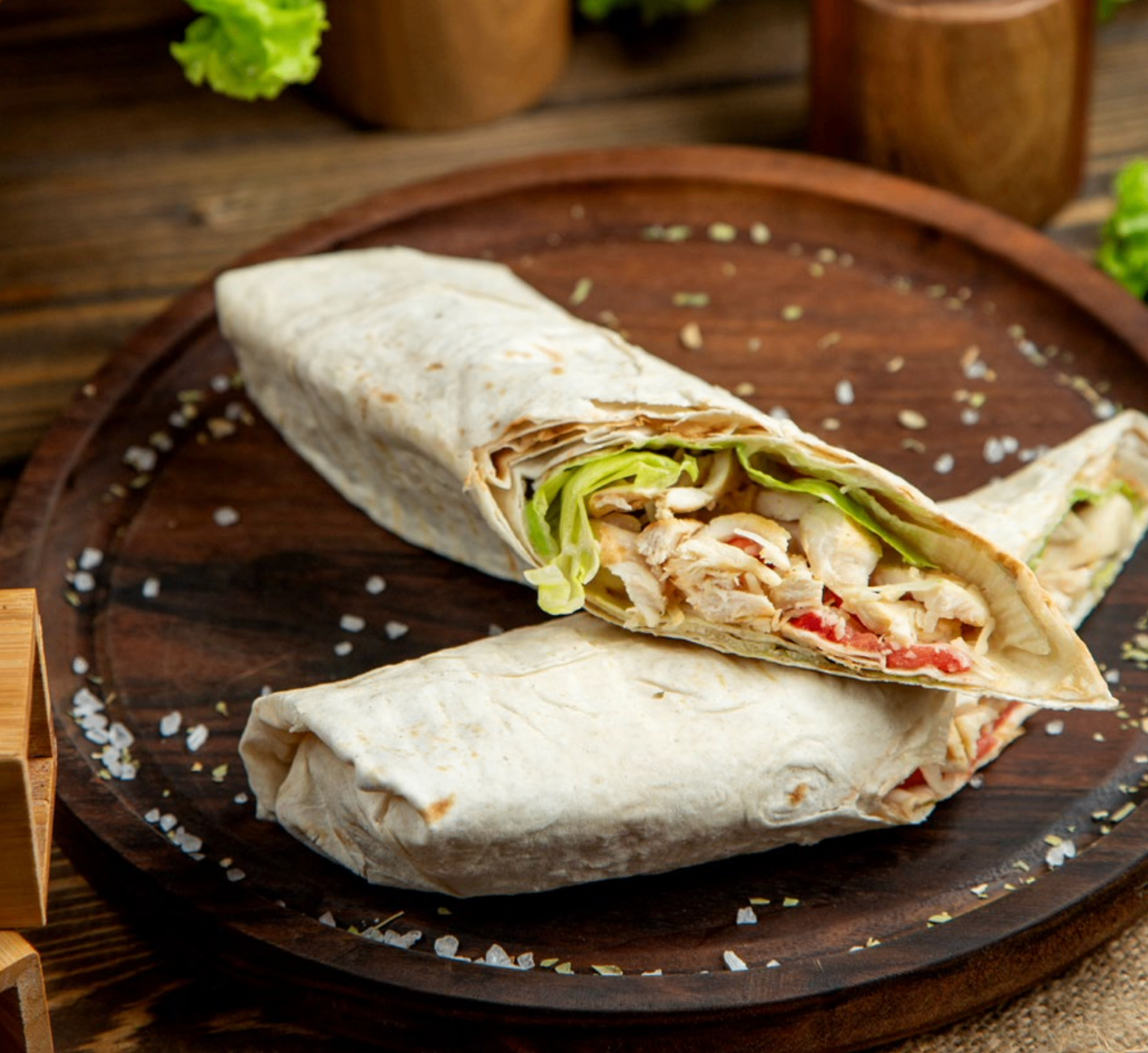 Wrap con pollo e verdure
